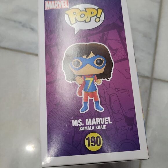 Marvel Pop! Ms. Marvel With Peace Sign Kamala Khan NEW IN BOX #190 - Picture 4 of 7